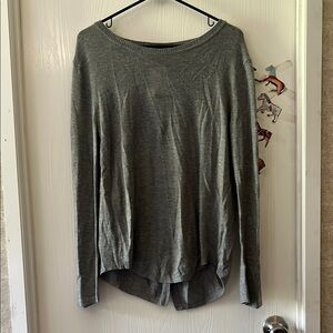 Quinn Gray Asymmetrical Long Sleeve Top (Medium)